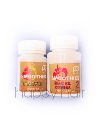 Набор для кератинового выпрямления Paul Oscar Smoothies Smooth & Silky Strawberry