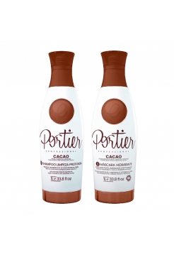 Набір Portier Cacao Thermo Smoothing для кератинового випрямлення волосся, 2х1000 мл (заводські)
