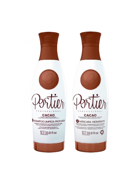 Набор Portier Cacao Thermo Smoothing для кератинового выпрямления, 2х500 г (разлив)