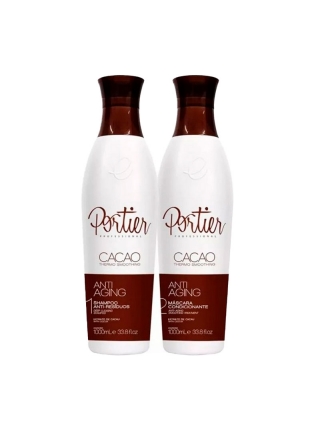 Набор Portier Cacao Thermo Smoothing для кератинового выпрямления, 2х500 г (разлив)