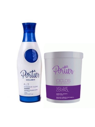 Набір ботоксу для волосся Portier Ciclos Violet B-TOX Маsk, 50/100 г (розлив)