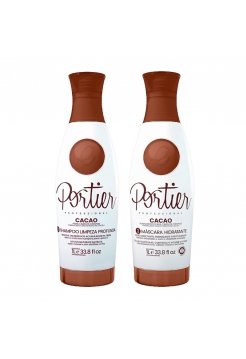 Набір Portier Cacao Thermo Smoothing для кератинового випрямлення волосся, 2х500 г (розлив)