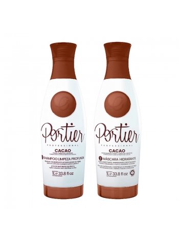 Набор Portier Cacao Thermo Smoothing для кератинового выпрямления, 2х200 г (разлив)