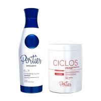 Набір ботоксу для волосся Kit Portier Ciclos B-TOX Mask, 2х1000 мл (заводські)