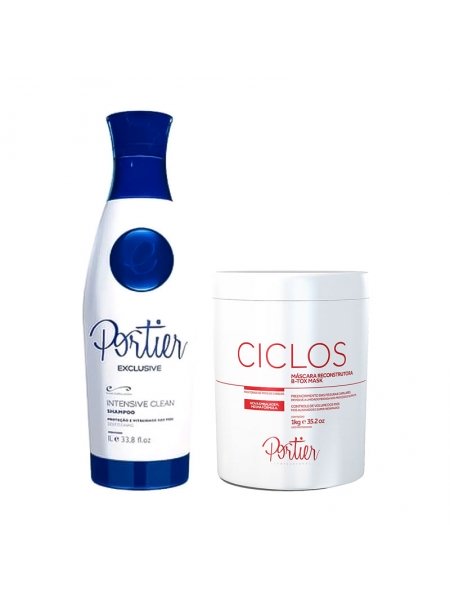 Набор ботокса Portier Ciclos B-TOX Mask для волос, 2х1000 мл (заводские)