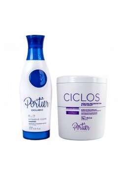 Набор ботокса для волос Portier Ciclos Violet B-TOX Маsk, 2х1000 мл (заводские)