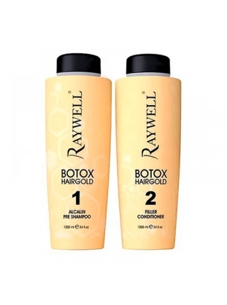 Набор для восстановления волос Raywell Botох Hairgold шампунь и кондиционер, 2х300 г (разлив)