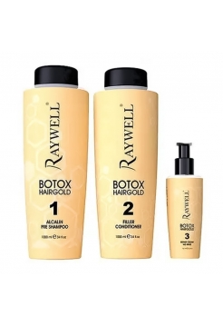 Набор для восстановления волос Raywell Botоx Hairgold Kit, 1000/1000/150 мл