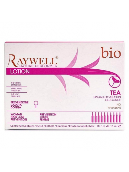 Ампулы лосьон против выпадения волос у женщин Raywell Bio Tea Lotion, 10 ампул по 10 мл (упаковка)