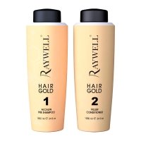Набор для восстановления волос Raywell Botох Hairgold шампунь и кондиционер, 2х500 г (разлив)