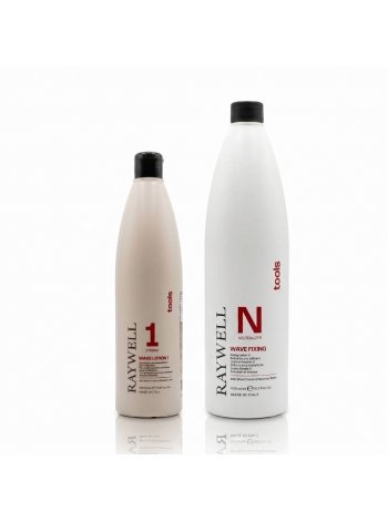 Набор Raywell Tools Wave Lotion 1 Strong биозавивка натуральных, жестких и густых волос RR540+RR543, 250+500 г (разлив)