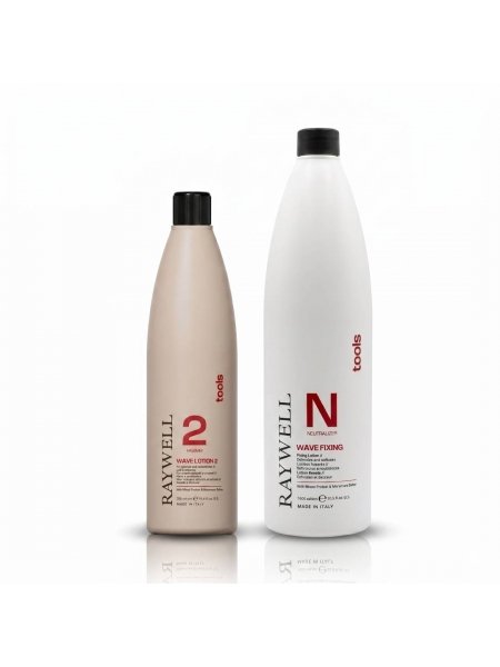 Набор для биозавивки Raywell Wave Tools Lotion 2 Medium для натуральных и окрашенных волос RR541+RR543, 500+1000 мл