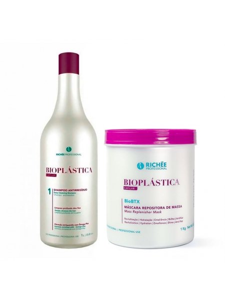Набор ботокса для волос Richee Bioplastica BioBTx Repositor de Massa, 2х1000 мл (заводские)