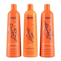 Набір Richee Argan E Ojon для кератинового випрямлення, 3х50 г (розлив)