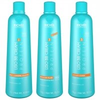 Набір нанопластики для волосся Richée Liso BB Cream Protein, 100/200/100 г (розлив)