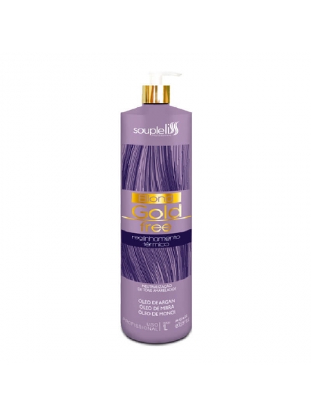 Фиолетовая нанопластика для волос SoupleLiss Gold Free Blond для выпрямления блонда