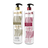 Набір кератину для волосся Soupleliss Gold Power, 2х500 г (розлив)