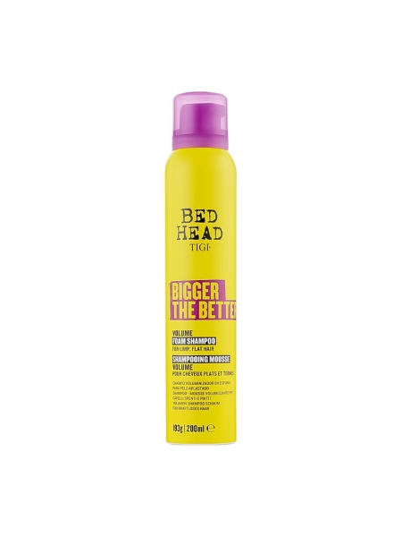 Шампунь-пінка для об'єму волосся Tigi Bed Head Bigger The Better Volume Foam Shampoo, 200 мл