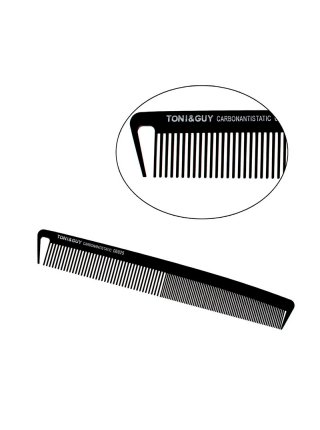 Гребень для стрижки волос Toni & Guy Carbon Antistatic Comb комбинированный антистатический карбоновый (06925) 