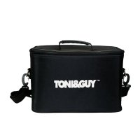 Сумка-чемодан TONI&GUY для мастера маникюра, парикмахера, визажиста тканевая черная размер М 35х22х24 см