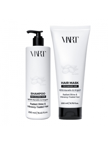 Набір VIART with Keratin & Argan Oil шампунь і маска для фарборваного і пошкодженого волосся, 250+200 мл