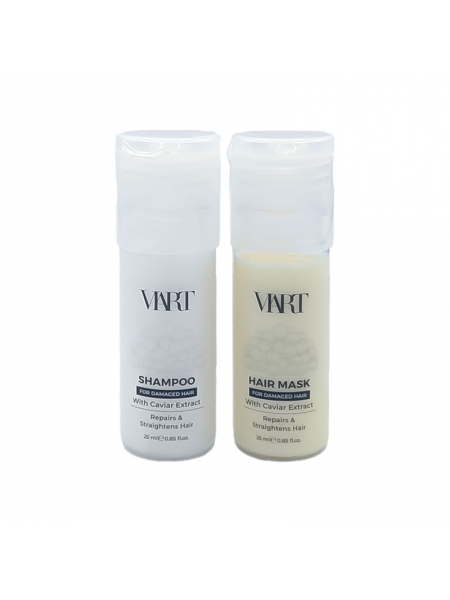 Набір VIART DUO with Caviar Extract шампунь і маска для відновлення і розгладжування волосся, пробники 2x25 мл