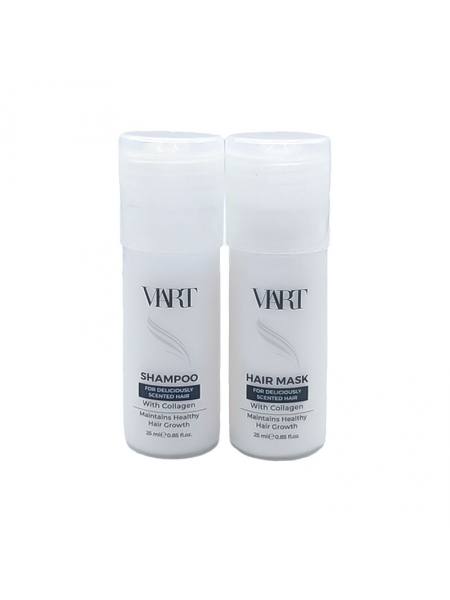 Набір VIART DUO with Collagen шампунь і маска  для легкого розчісування пошкодженого волосся, пробники 2x25 мл