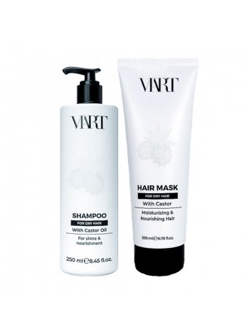 Набор VIART DUO with Castor Oil шампунь и маска для увлажнения и питания сухих волос, 250+200 мл