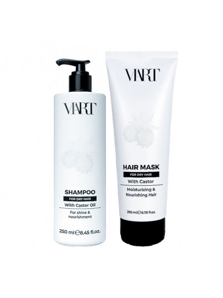 Набор VIART DUO with Castor Oil шампунь и маска для увлажнения и питания сухих волос, 250+200 мл