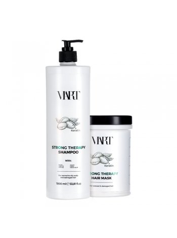 Набір VIART with Keratin & Argan Oil шампунь і маска для фарборваного і пошкодженого волосся, 2х1000 мл