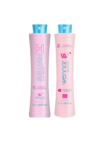 Набор бoтoкca для волос Wennoz Brasil (Honma Tokyo) H-Brush B.Tox Platinum, 100/200 г (разлив)