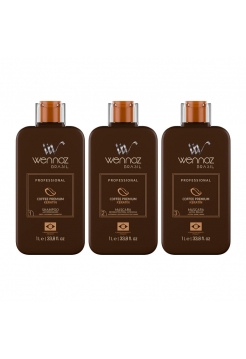 Набор кератина Wennoz Brasil (Honma Tokyo) Coffee Premium Keratin, 3х1000 мл (заводские)