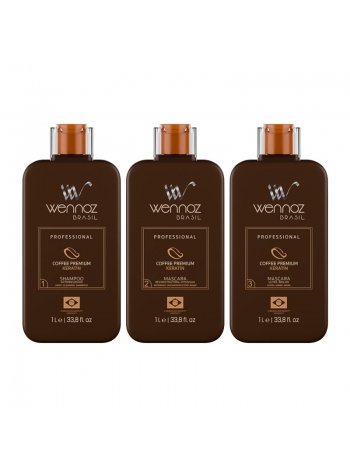 Набір кератину Wennoz Brasil (Honma Tokyo) Coffee Premium Keratin, 3х1000 мл (заводські)