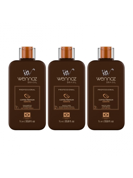 Набір кератину Wennoz Brasil (Honma Tokyo) Coffee Premium Keratin, 3х100 г (розлив)
