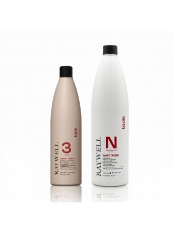 Набір Raywell Tools Wave Lotion 3 Soft для біозавивки для пошкодженого та знебавленого волосся RR542+RR543, 100+200 г (розлив)