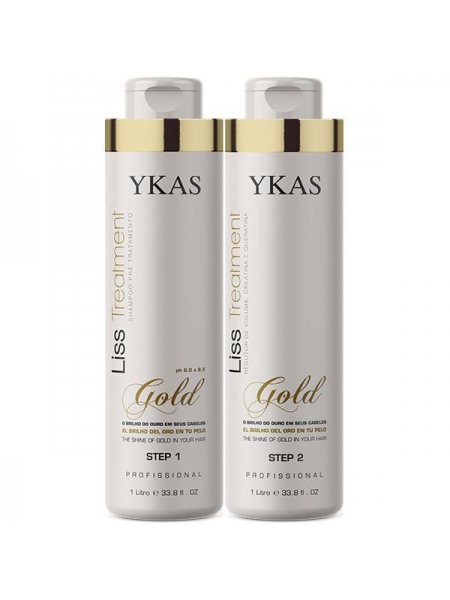 Набор для кератинового выпрямления Ykas Gold, 2х200 г (разлив)