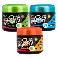 Набор масок для волос Ykas Crossfit Cronograma Capilar Express, 3х100 г
