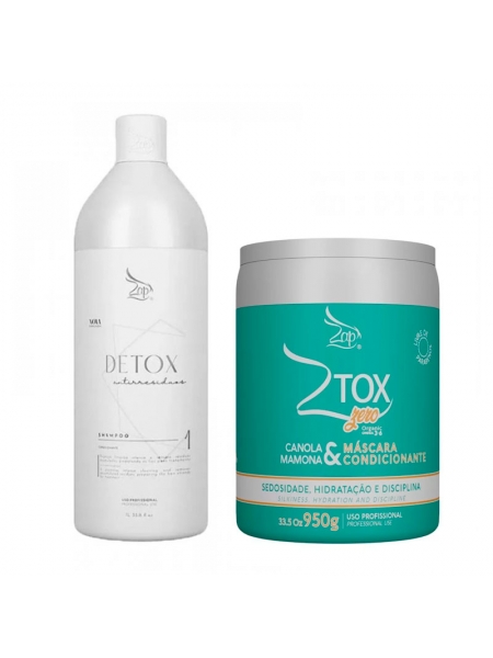 Набор ботокс-нанопластика Zap Ztox Zero Mask Canola & Castor Organic, 1000/950 г (заводские)
