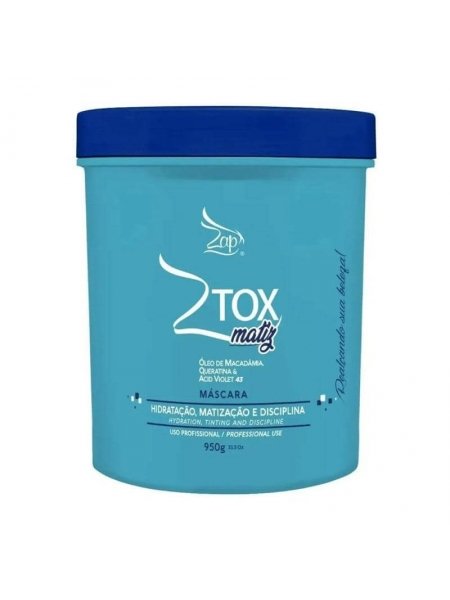 Ботокс Zap ZTox Matiz Oleo De Macadamia с тонирующим эффектом для осветлённых волос, 950 г (заводская)