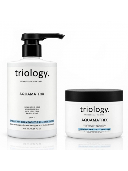 Набор Triology AquaMatrix DUO шампунь и маска для глубокого увлажнения волос, 500+330 мл