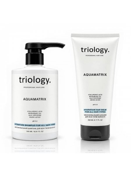 Набор Triology AquaMatrix DUO — шампунь и кондиционер для глубокого увлажнения волос, 500+200 мл