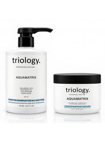 Набор Triology AquaMatrix DUO шампунь и маска для глубокого увлажнения волос, 500+330 мл