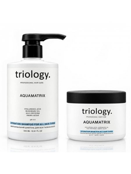 Набор Triology AquaMatrix DUO шампунь и маска для глубокого увлажнения волос, 500+330 мл