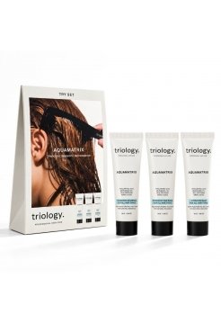 Пробний набірTriology Aquamatrix DUO для глибокого зволоження волосся шампунь, бальзам і маска, 3х30 мл
