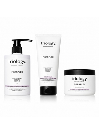 Набір Triology Fiberplex TRIO шампунь, кондиціонер і маска для пошкодженого і фарбованого волосся, 500+200+330 мл