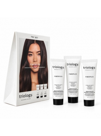 Пробний набір Triology Fiberplex Try Set для відновлення волосся шампунь, бальзам і маска, 3х30 мл