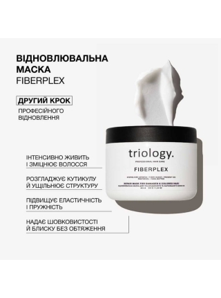Набір Triology Fiberplex TRIO шампунь, кондиціонер і маска для пошкодженого і фарбованого волосся, 500+200+330 мл