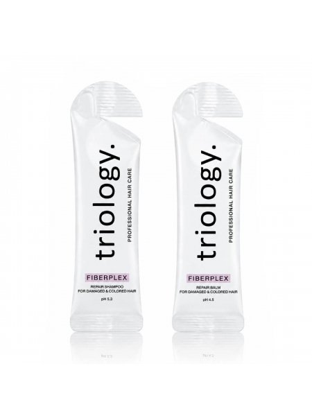 Набор Triology Fiberplex шампунь и кондиционер для поврежденных и окрашенных волос пробники, 2х10 мл