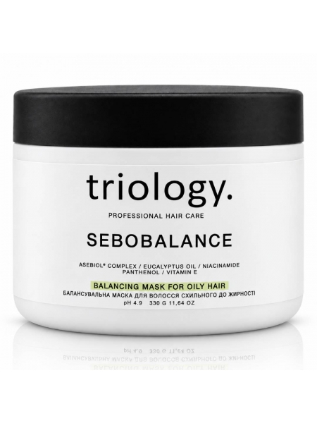 Балансирующая маска Triology Sebobalance Mask для жирных волос и кожи головы, 330 мл