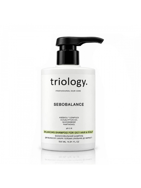 Балансувальний шампунь Triology Sebobalance Shampoo для жирного волосся і шкіри голови, 500 мл